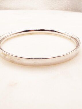BA BALLOU STERLING MINIMALIST HINGED BRACELET L
